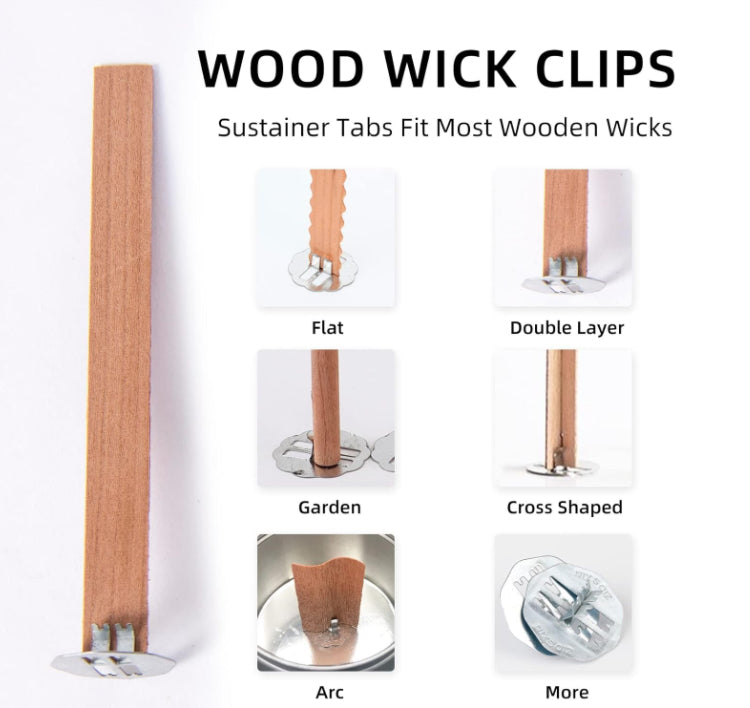 Metal Base Suitable for Wood Wicked Candles (25 PCS)