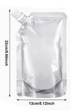 Plastic Pouches w/ Spout Bag 16 oz  (10 PCS) Clear