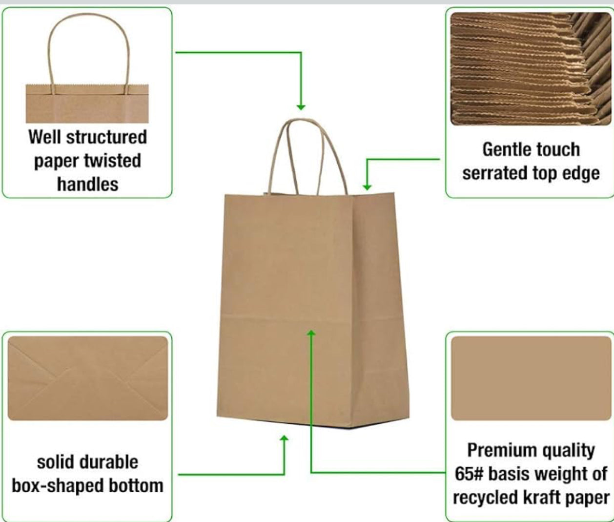 Kraft Paper Bag 10”x5”x13” (10 PCS)