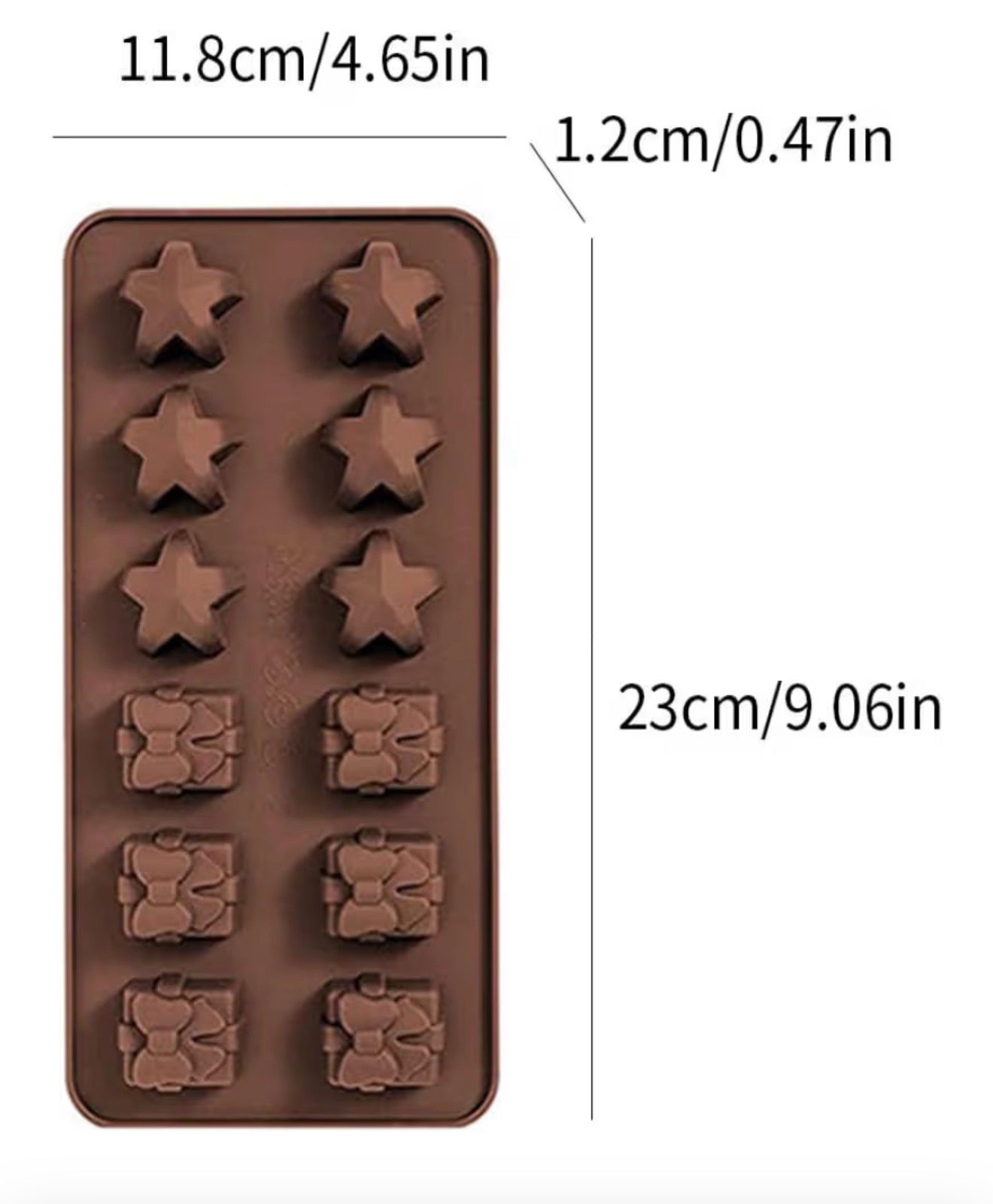 Christmas Gifts & Stars Silicone mold