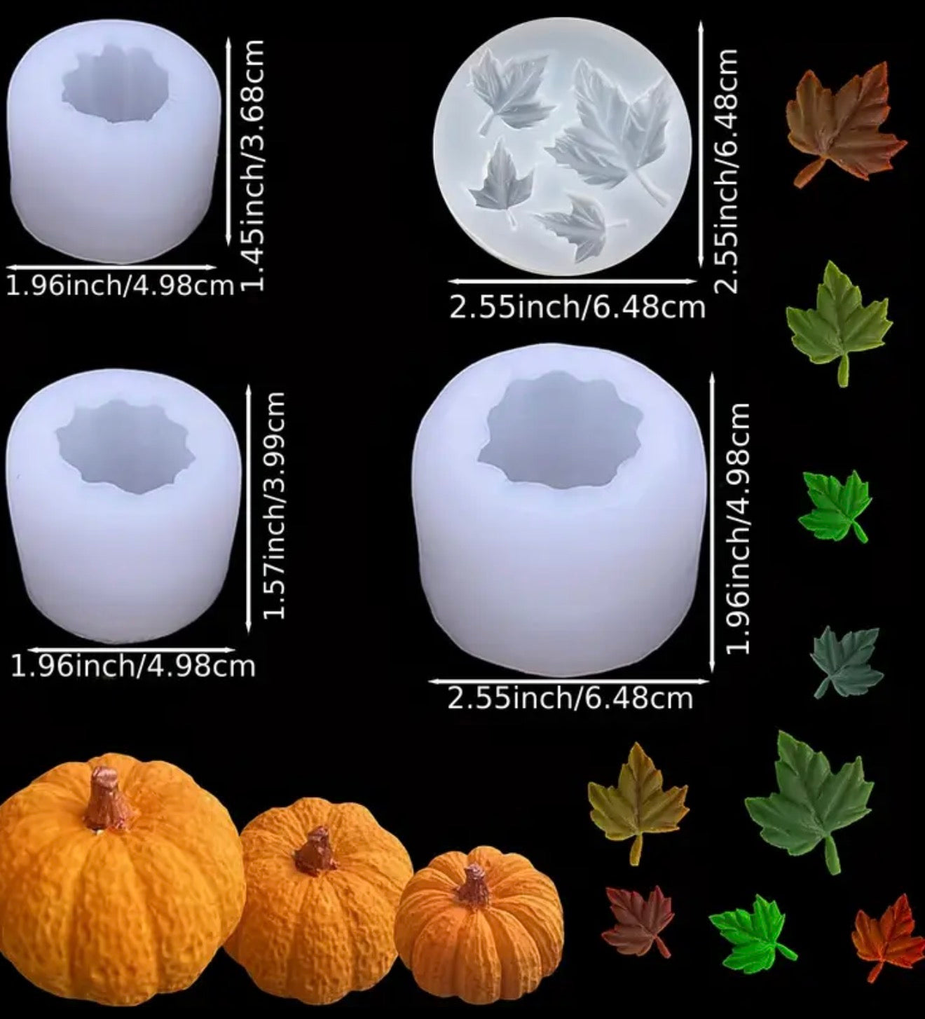 Kit 4 (PCS) Pumpkin and Leaf Mold