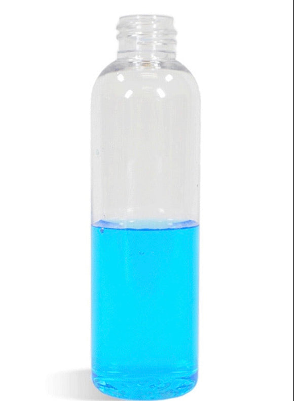 8 oz Clear Round Bullet Plastic Bottle w/ Black Spray Mist Cap (10 PC)