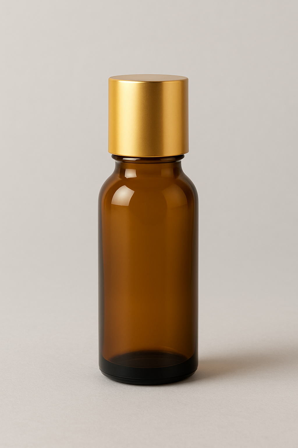 0.5 oz Boston Amber Glass W/ Luxury Gold Caps (10 PCS)