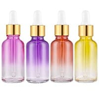 Botellas en cristal de 1 oz tapa con gotero (Multi-Color) 12 PCS