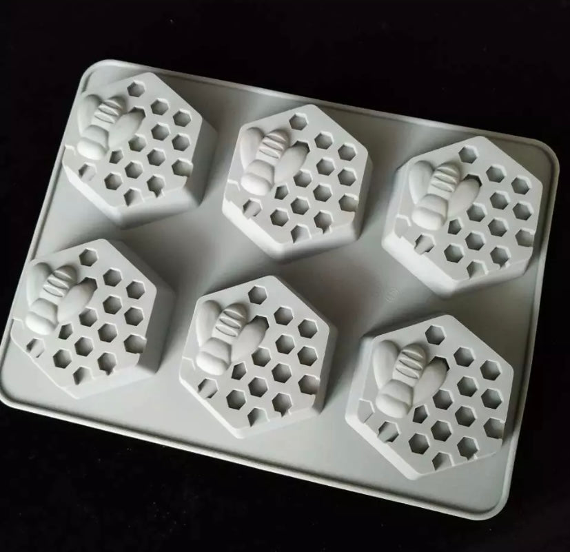Bees Honeycomb Soap Hexagon Shaped Silicone Mold