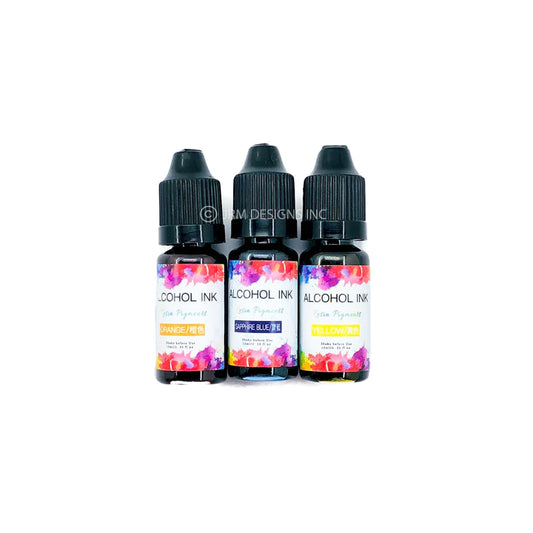 Alcohol Paint  (Blue, Coral, Yellow) Para Resina