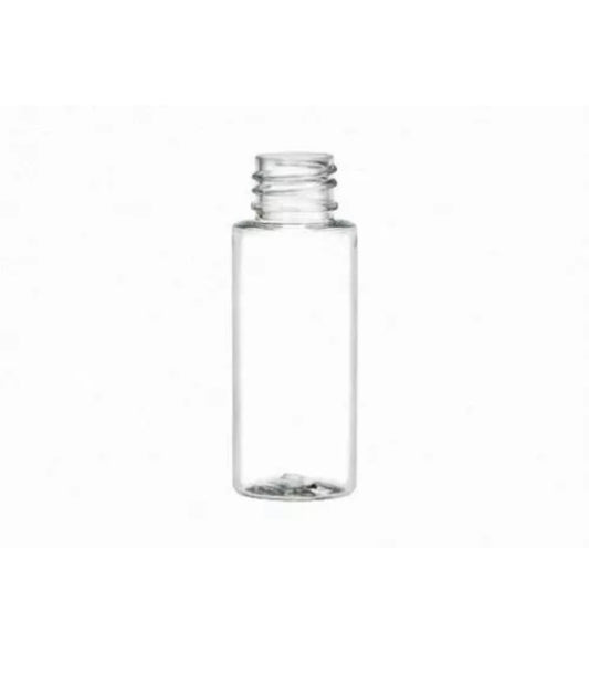 1 oz Clear Plastic Cylinder Bottles w/Ribbed Flip Flop Caps (10 PCS)