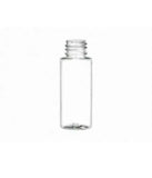 1 oz Clear Plastic Cylinder Bottles w/Ribbed Flip Flop Caps (10 PCS)