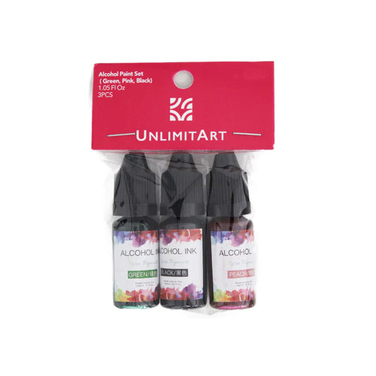 Alcohol Paint (Green, Black, Pink) Para Resina