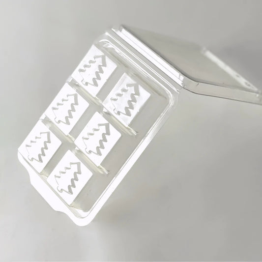 Xmas Tree Clamshell for WaxMelts (Square Cubes) 10PCS