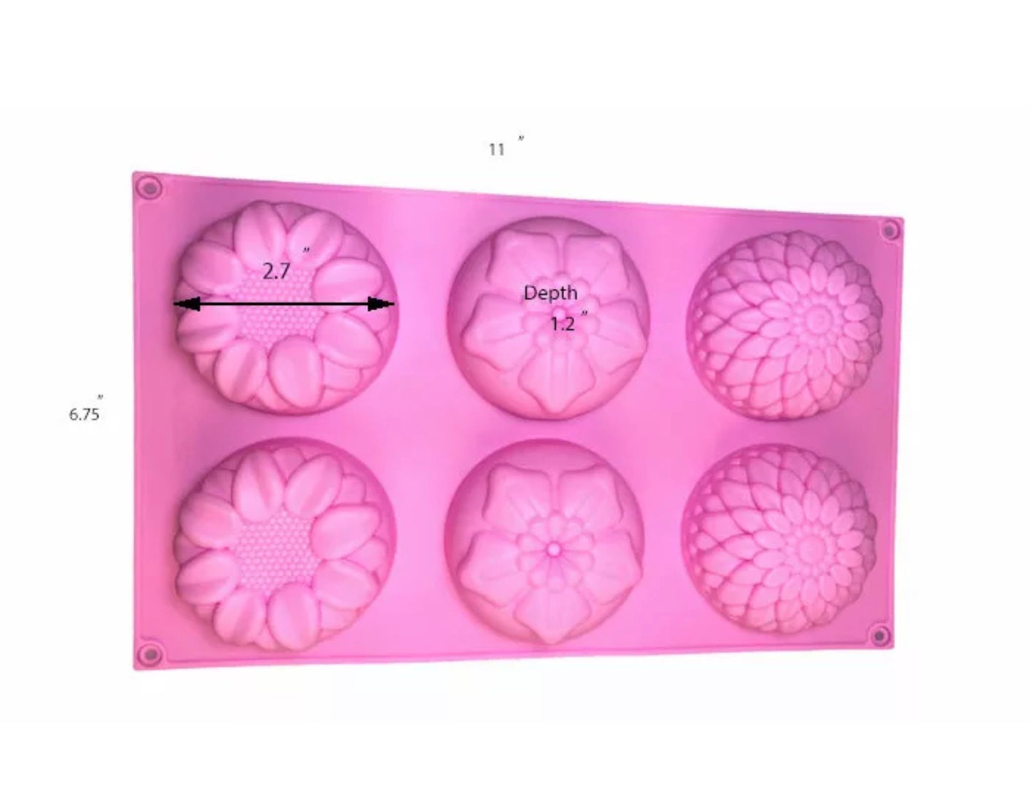 Sunflower Delicate Flower Silicone Soap Mold
