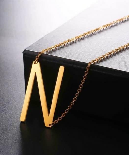Letters Pendant Necklaces Stainless Steel
