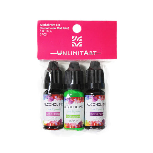 Alcohol Paint (Neon Green, Red, Lilac) Para Resina