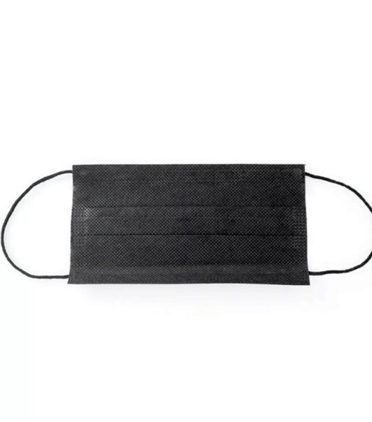 Disposable 3 Layer Mouth/Nose Protective Mask With Ear Loops (Black) 10 PCS