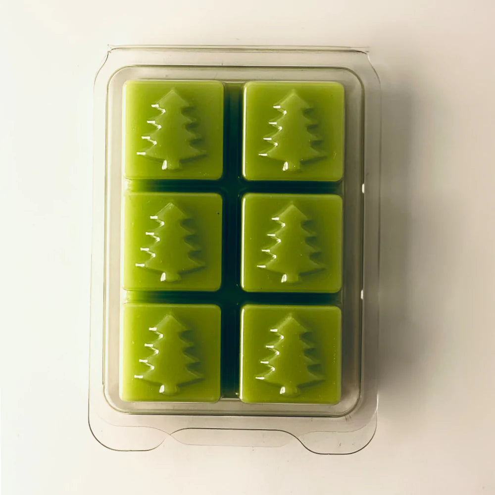 Xmas Tree Clamshell for WaxMelts (Square Cubes) 10PCS