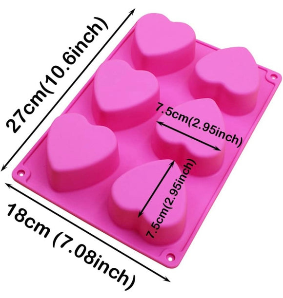 Valentine's Day Pink Heart Silicone Mold