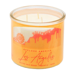 Explore America Los Angeles 14 Ounce 3 Wick Candle