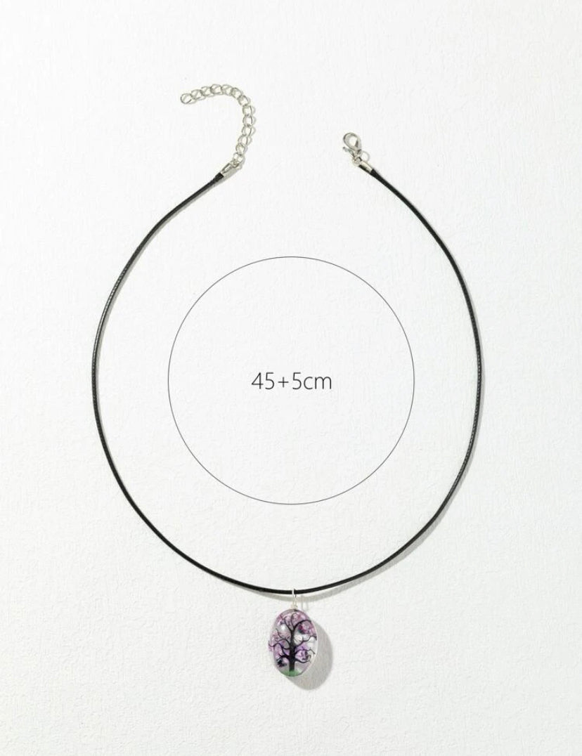 Collar con colgante de cristal