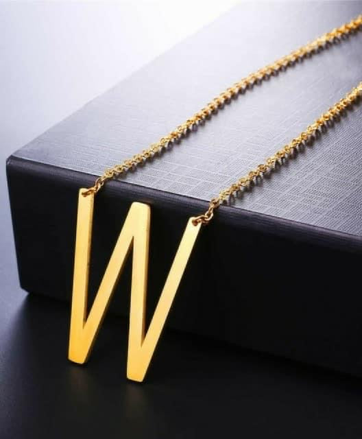 Letters Pendant Necklaces Stainless Steel