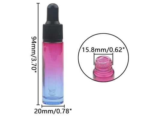 10 ml Dropper Glass Bottle Colorful (1 PC)