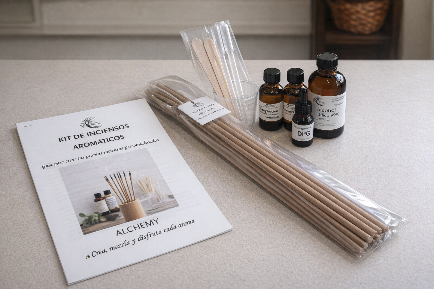 Kit para crear inciensos aromáticos