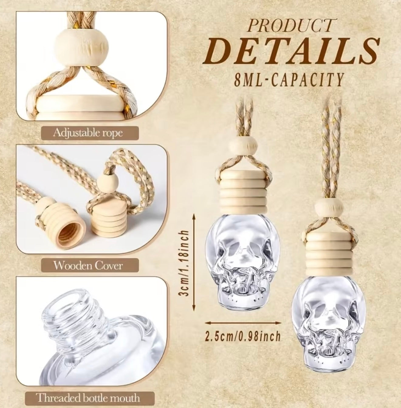 Car Diffuser Skull 8 ml