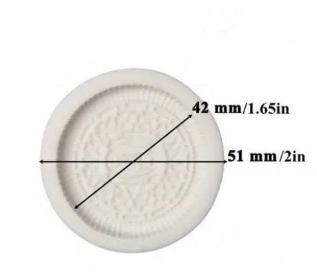 Molde de  Silicon con Forma de Galleta (oreo)