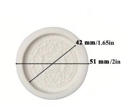 Molde de  Silicon con Forma de Galleta (oreo)