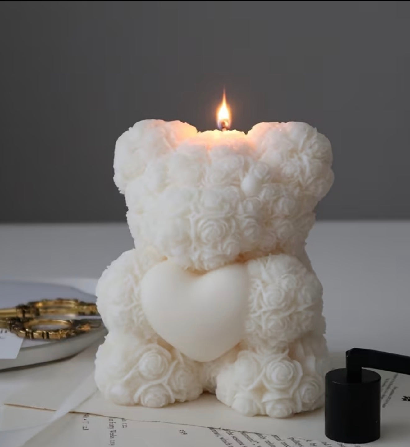 3D Bear Heart Silicon Mold (Large)