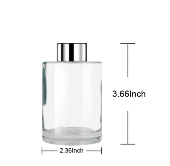 Glass Diffuser Bottles with Caps 2.5 oz