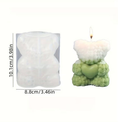 3D Bear Heart Silicon Mold (Large)