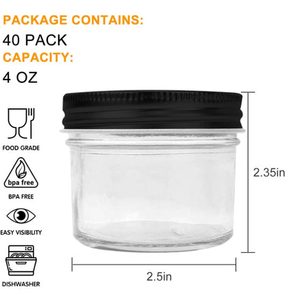 4oz Glass Jars With Lids And Bands