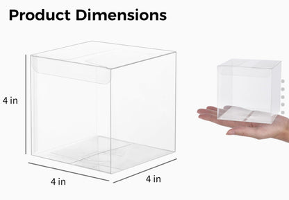 CLEAR PVC GIFT BOX (10 PCS) 4x4x4