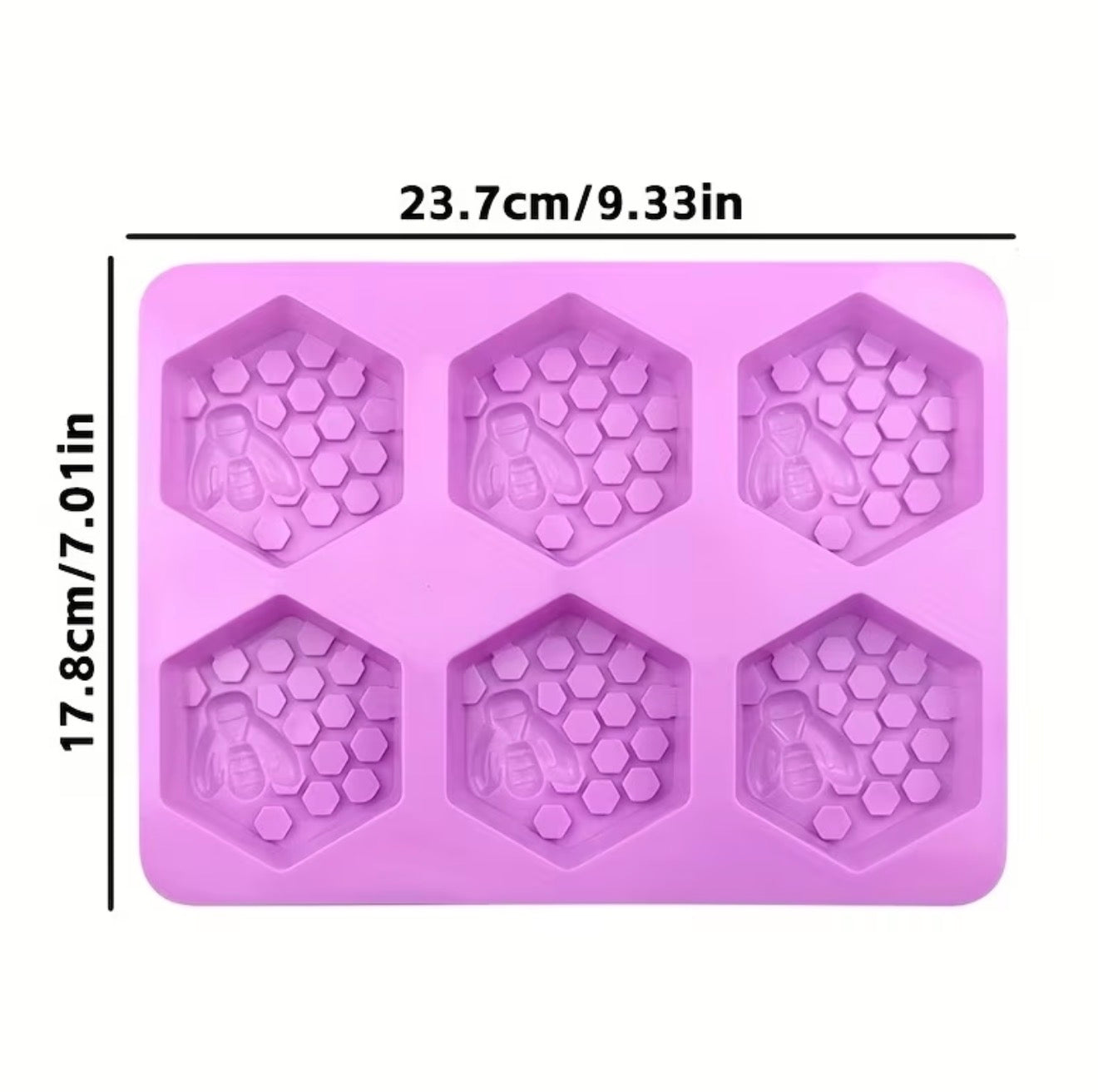 Bees Honeycomb Soap Hexagon Shaped Silicone Mold