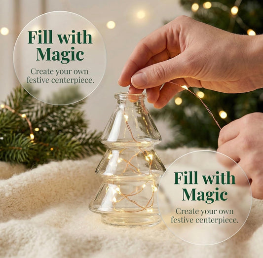 Botella de Cristal Árbol de Navidad con Corcho (3 oz)