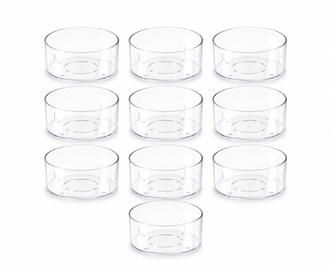 Plastic Tea Light Candle Containers (10 pcs)