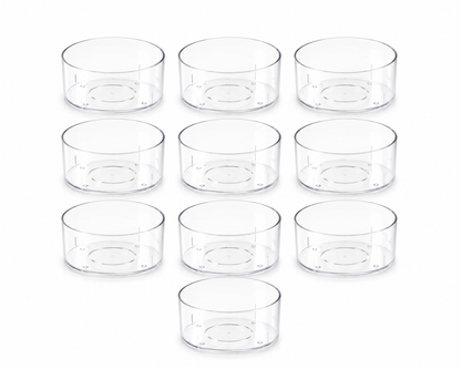 Plastic Tea Light Candle Containers (10 pcs)