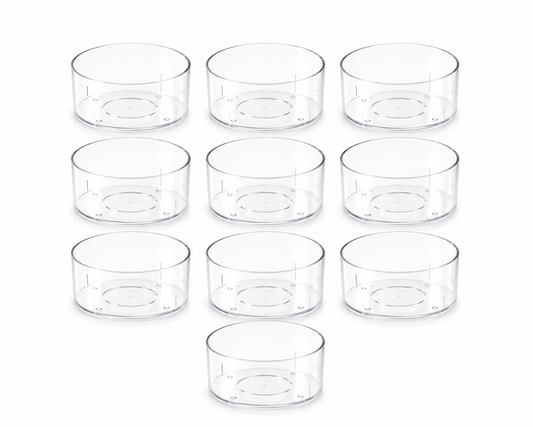 Plastic Tea Light Candle Containers (10 pcs)