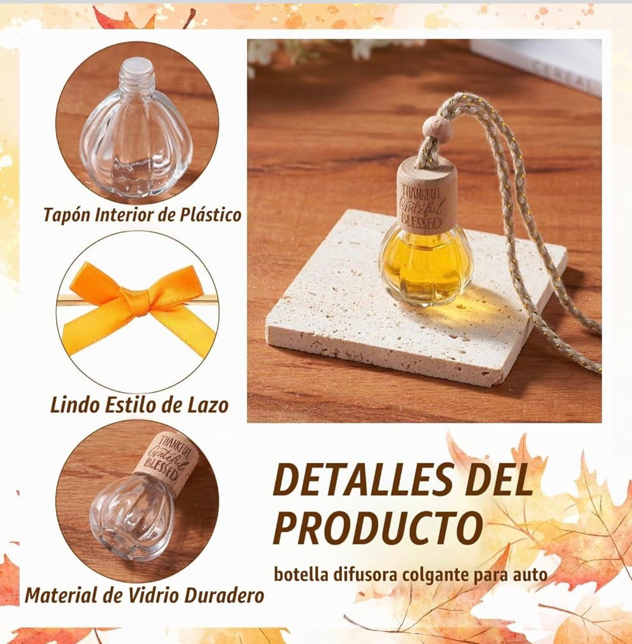 💥DISPONIBLE PRONTO💥 Premium Car Diffuser Pumpkin (Empty) 9 ml