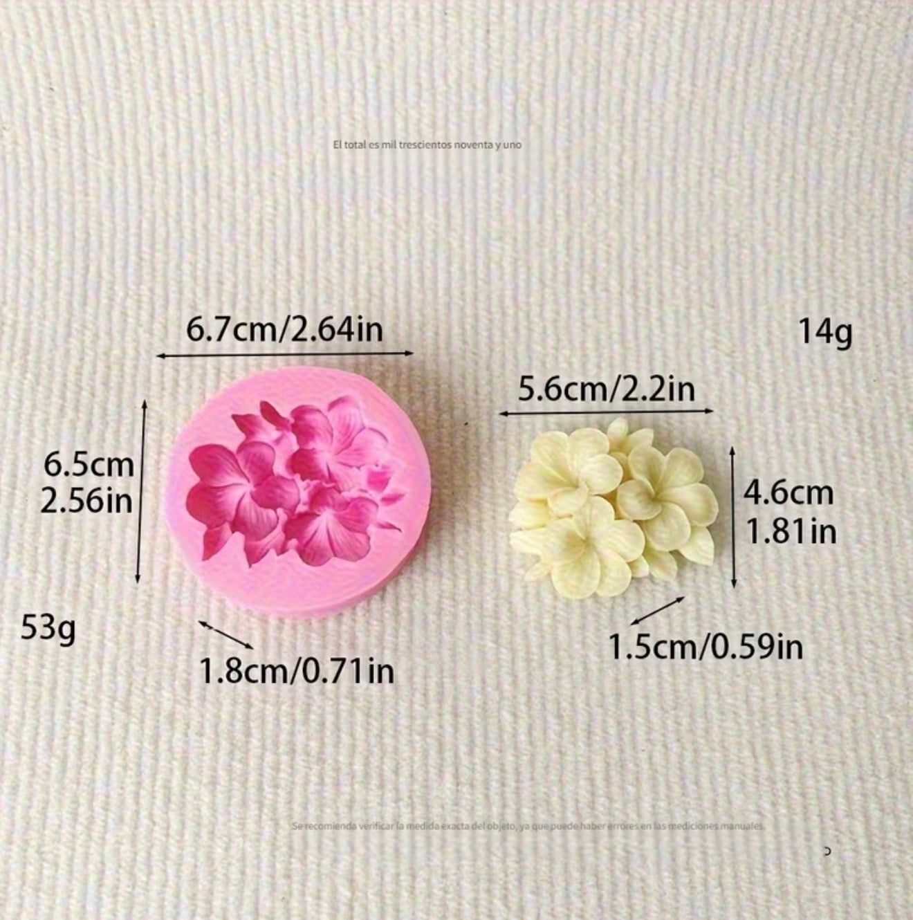 💥DISPONIBLE PRONTO💥 Molde de silicona flores