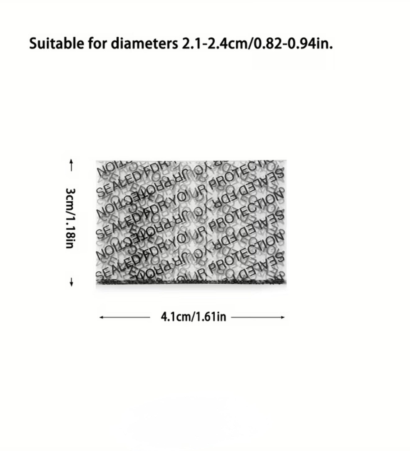 Clear Heat Shrink Tubing for bottles (Heat Sealer) Fits Diameters of 2.1-2.4 cm (50 PCS)