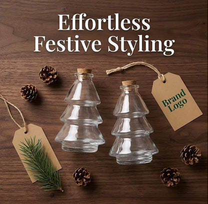 💥DISPONIBLE PRONTO💥 Botella de Cristal Árbol de Navidad con Corcho