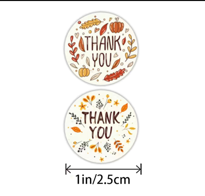 2.5cm S11 Thank you Stickers 500 PCS