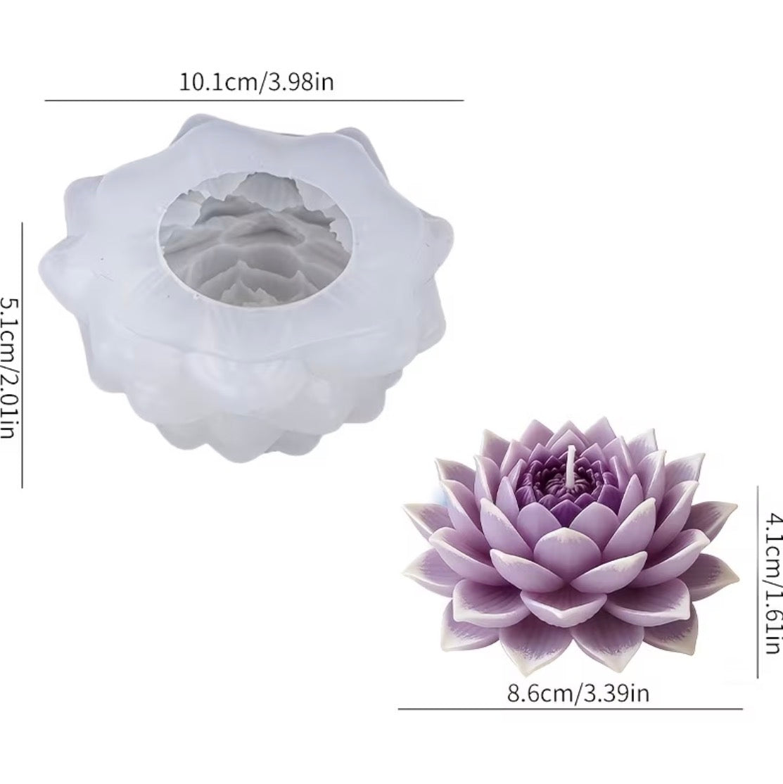 💥DISPONIBLE PRONTO💥 Molde de silicona flor de loto