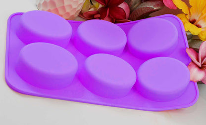 6 Cavity Oval Shape Silicone Mold