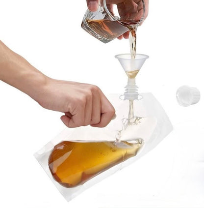 Clear Plastic Pouches W/Spout Bag 16 oz 10 Pcs