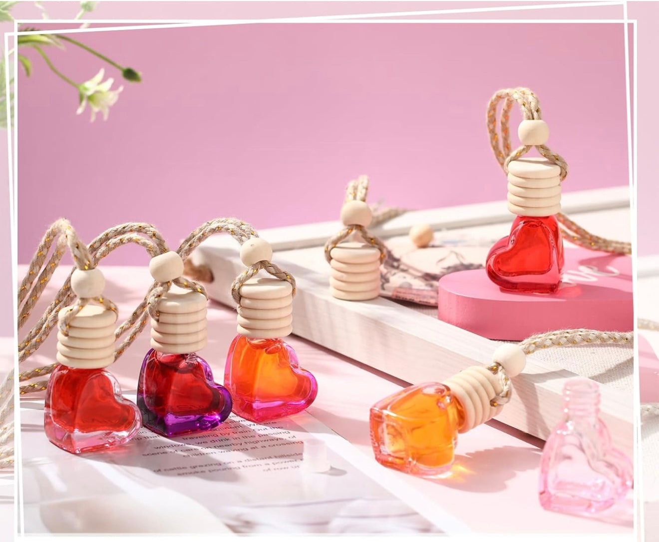 Car Diffuser Heart Mix Colors (Empty) 6 ml