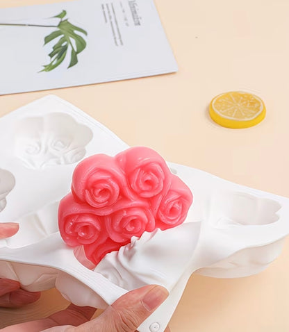 Molde de silicona de rosas
