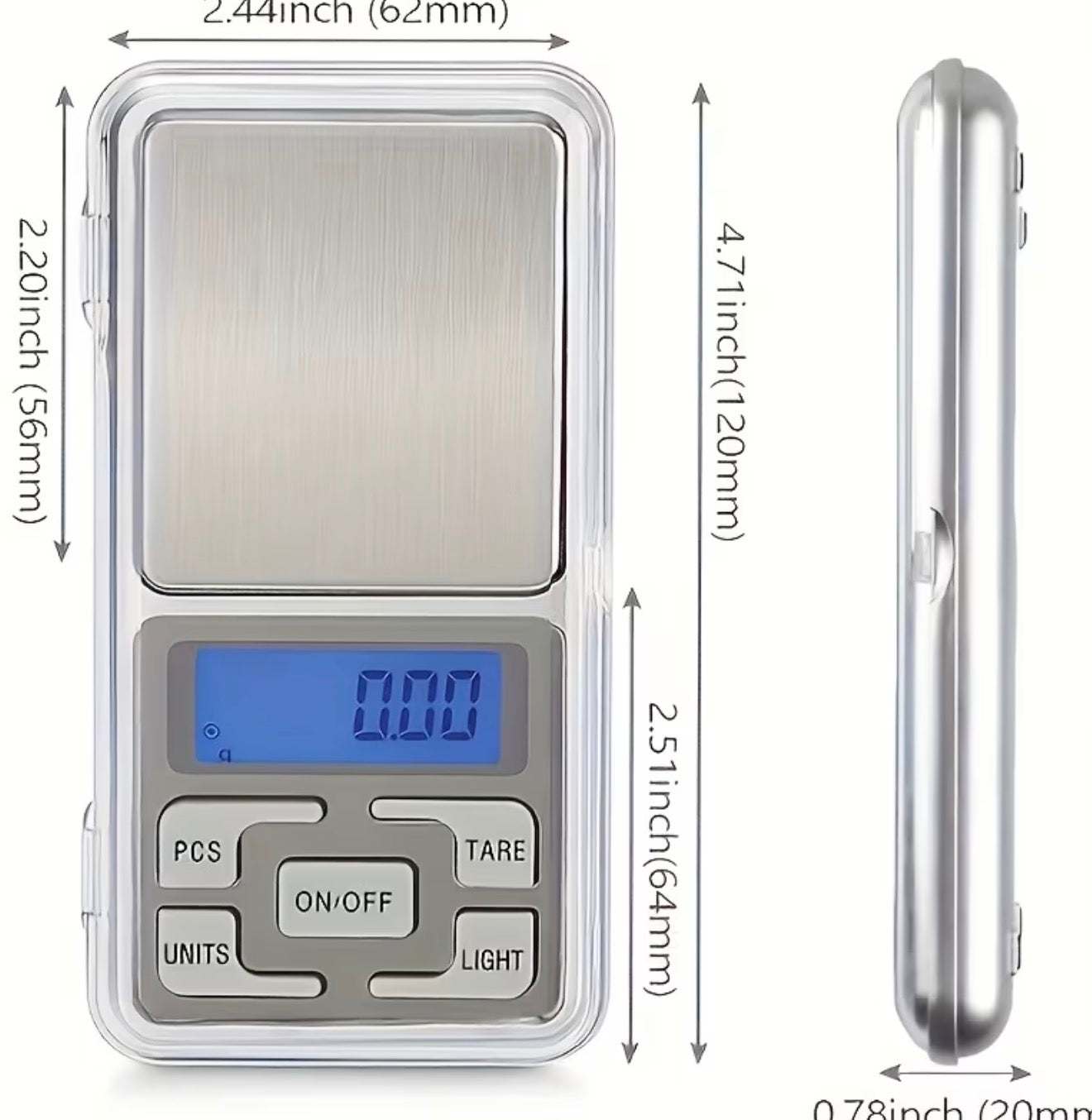 Balanza Digital de Precisión con Pantalla LCD 500g/0.01g