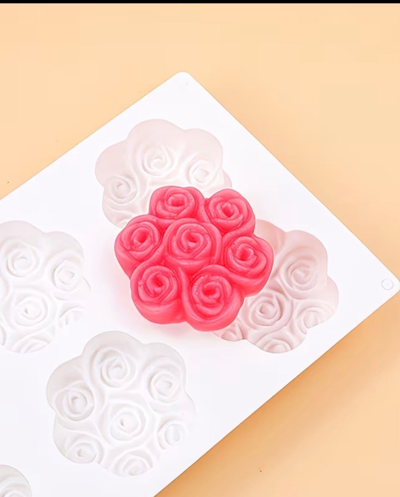 Molde de silicona de rosas